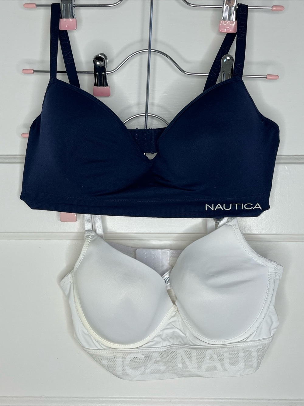 Nautica Navy & White Bralette Duo Size 36C